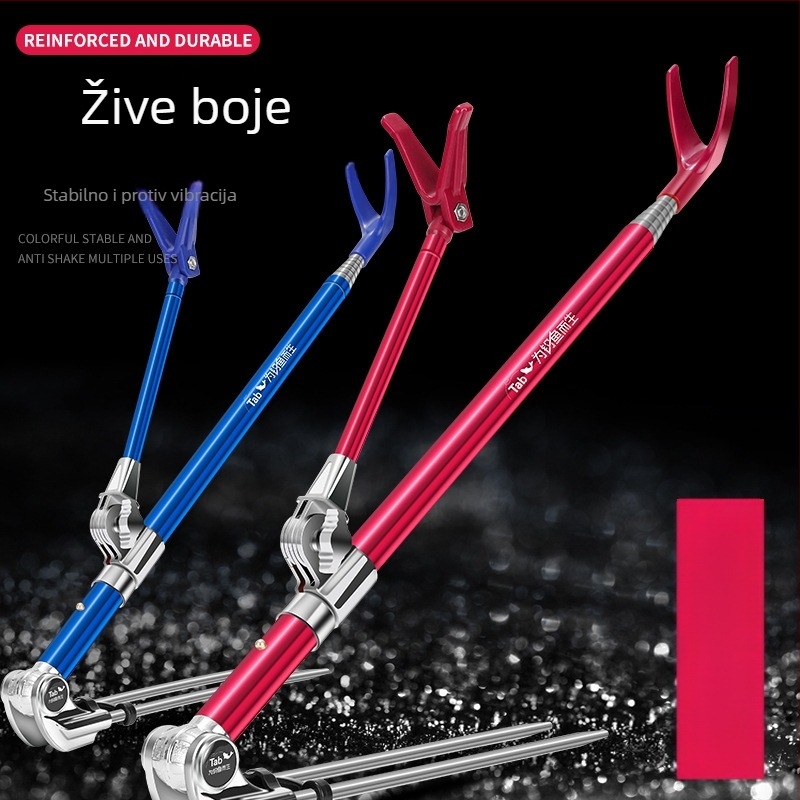 Držač ribolovačkog štapa od nehrđajućeg čelika s višestrukim okretom i sklopnim dizajnom