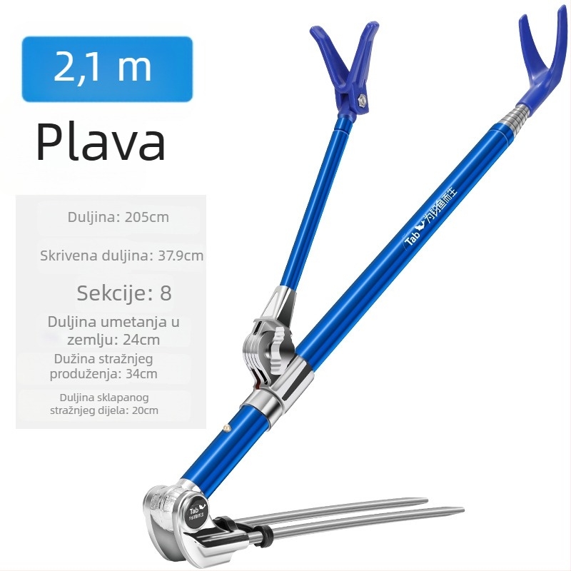 Držač ribolovačkog štapa od nehrđajućeg čelika s višestrukim okretom i sklopnim dizajnom