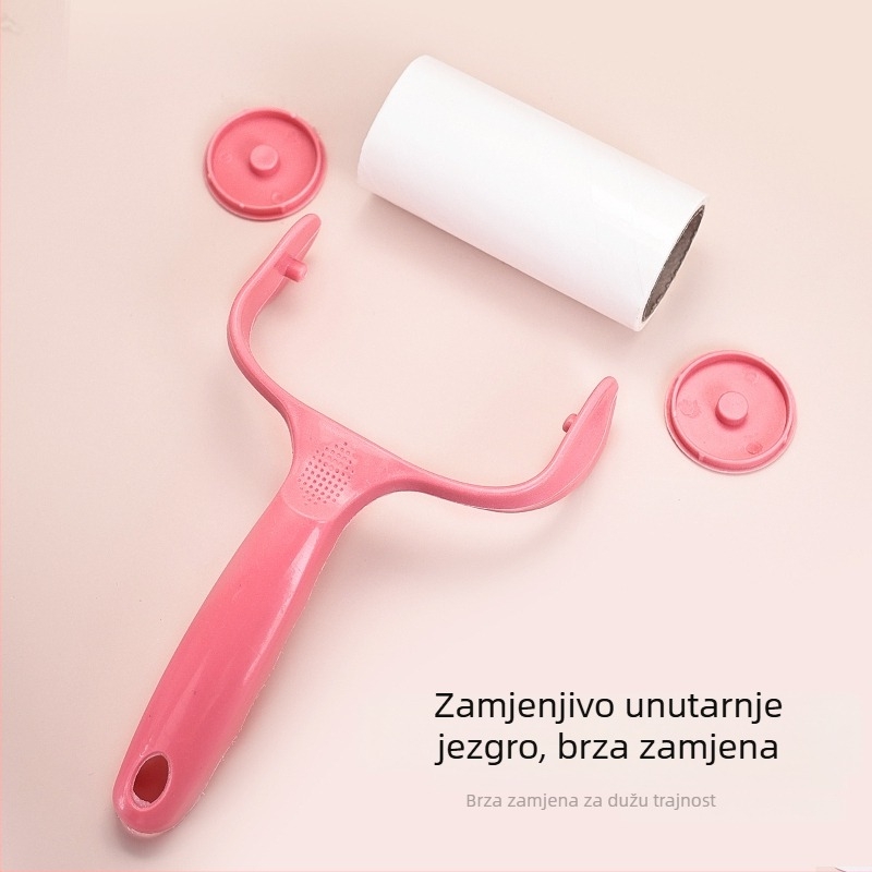 Čistač rolne za nokte s zamjenjivim papirnim valjkom i ljepiljivim valjkom; plastika; OEM; 100 g