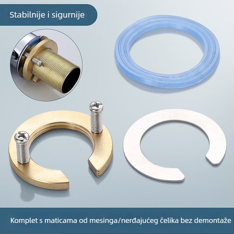 Matica protiv otpada za slavinu (topla/hladna voda) – za kupaonicu i kuhinju | Materijal: mesing/aluminij/nerđajući čelik | Način uporabe: navrtanje vijka | Stil: moderni minimalistički