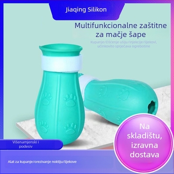 Mačje cipele od silikona za zaštitu od ogrebotina i njegu šapa, cipele za kupanje (Materijal: Silikon; Stil: Slobodno vrijeme; Namijenjeno: Općenito; Kategorija proizvoda: Cipele)