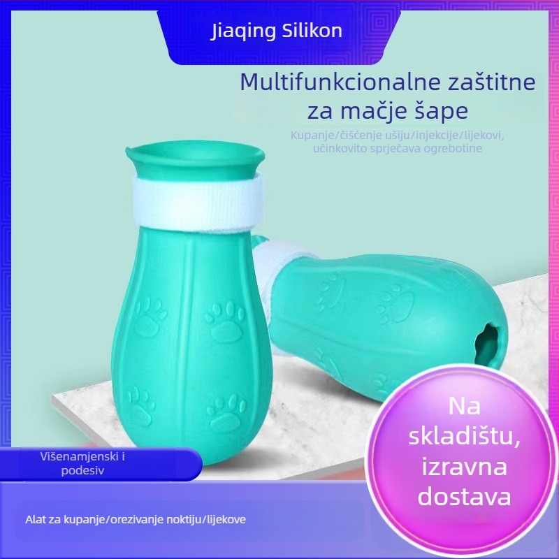 Mačje cipele od silikona za zaštitu od ogrebotina i njegu šapa, cipele za kupanje (Materijal: Silikon; Stil: Slobodno vrijeme; Namijenjeno: Općenito; Kategorija proizvoda: Cipele)