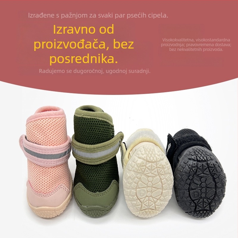  Prozračne cipele za pse, protivklizne i otporne na habanje, za sve sezone, vanjske navlake za šape za male pasmine poput Teddyja i Bichona Frize