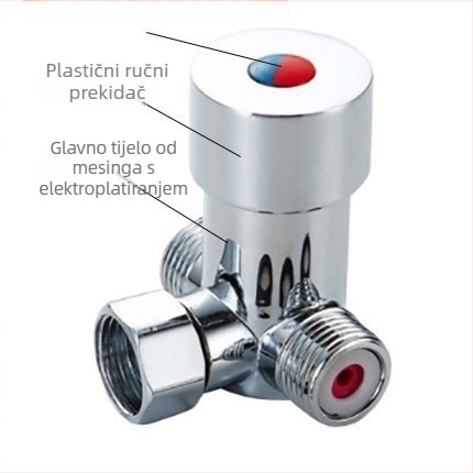 Bakarni ventil za regulaciju temperature vode – dodaci za senzorski faucet, marka TEGREE, regulacija vruće i hladne vode, platiniranje, moderni minimalistički stil