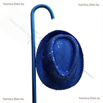 Set plesne štapa s šljokicama i šeširom – za odrasle; težina 1,0 kg; materijal: drugi