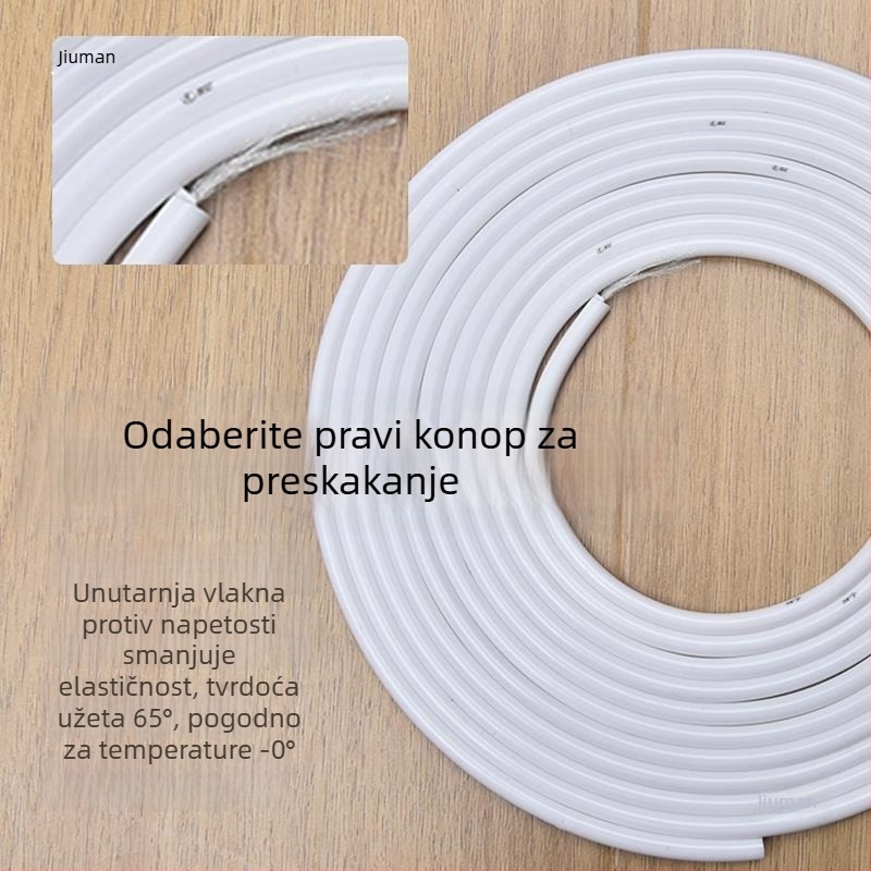 Skakačka užeta za fitness s krížnim uzorom, proširena verzija, niska elastičnost