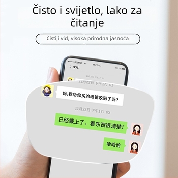 Očala za presbiopiju za starije, visoka definicija asferične leće, puni okvir, kvadratni metalni okvir, otporne na udarce leće