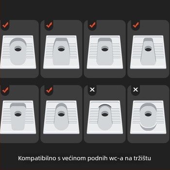 ABS poklopac za klozetsku zdjelu za kleto-toaletu Mojia, moderan minimalistički stil, model 15, razmak rupa standardan