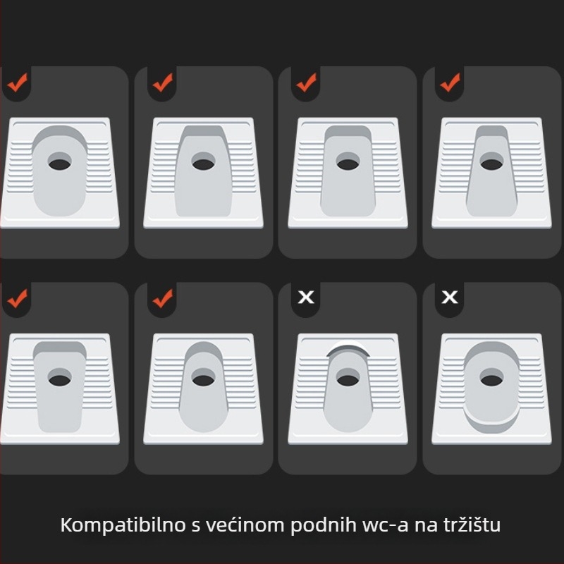 ABS poklopac za klozetsku zdjelu za kleto-toaletu Mojia, moderan minimalistički stil, model 15, razmak rupa standardan