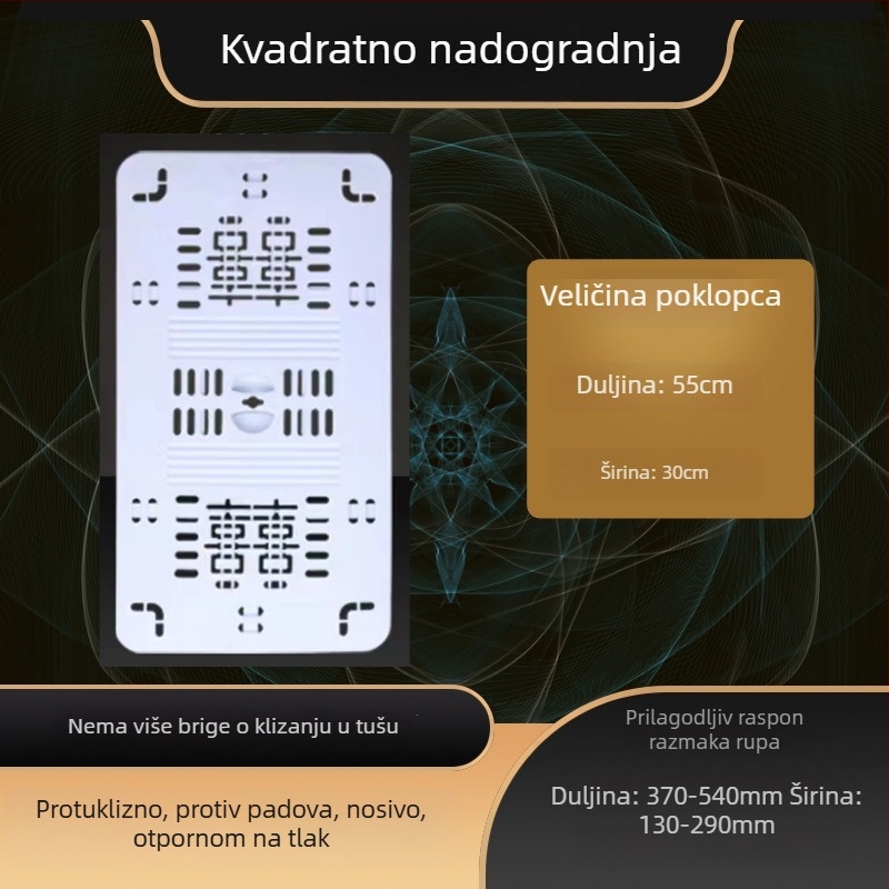 ABS poklopac za klozetsku zdjelu za kleto-toaletu Mojia, moderan minimalistički stil, model 15, razmak rupa standardan
