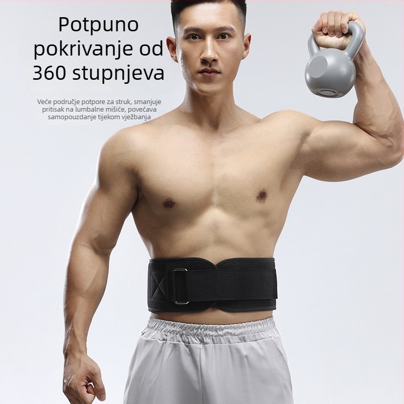 Pojas za zaštitu struka za fitness - protuklizni, prozračan, unisex, za dizanje utega i čučnjeve, poliester vlakno