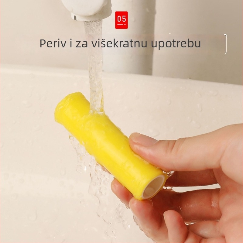 Višekratni valjak za uklanjanje dlaka kućnih ljubimaca, perivi i prenosivi, okrugla glava, ABS materijal, pogodan za male pse