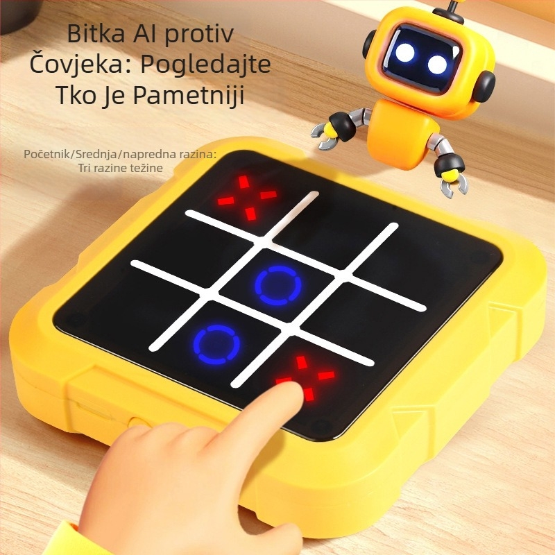 Sve-u-jednom elektronička ploča za igre s AI za Tic-Tac-Toe i Gomoku; plastična konstrukcija; za djecu 4–6 godina.