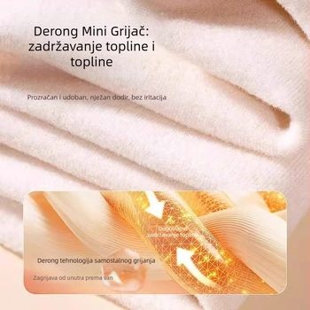 Derong termalni pojas za struk s dvostrukim džepovima, zagrijava struk i trbuh, zaštita želuca, prevencija prehlade