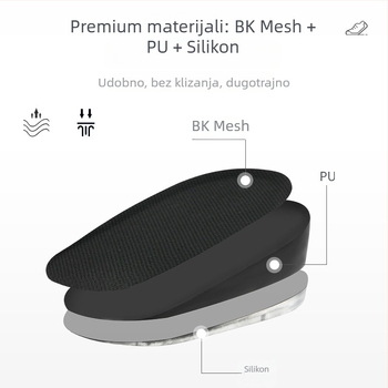 Model: Uvećavajuća uloška; Stil: Polupodstava; Materijal: Gel+PU pjena; Kategorija: Polupodstava uloška; Pogodno za tenisice, kožne cipele, čizme, casual i radne cipele