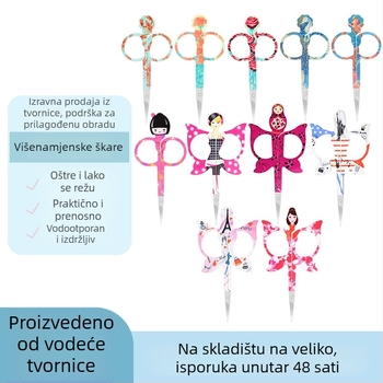 Beijue šmink škare od nehrđajućeg čelika, podrijetlo Yangjiang, za uklanjanje nosnih dlačica, brade, obrva i kose