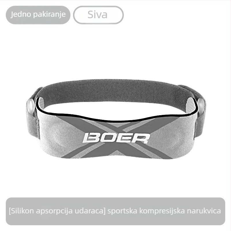 Boer Silikonski patelarni pojas s ublažavanjem udaraca za koljeno – za trčanje, vanjske sportove, badminton, biciklizam i košarku