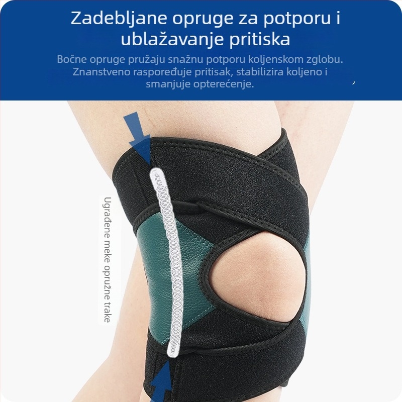 Prozirni kompresijski koljeni zaštitni navlaci s patelarnim trakom za sport: košarka, trčanje, fitness i planinarenje