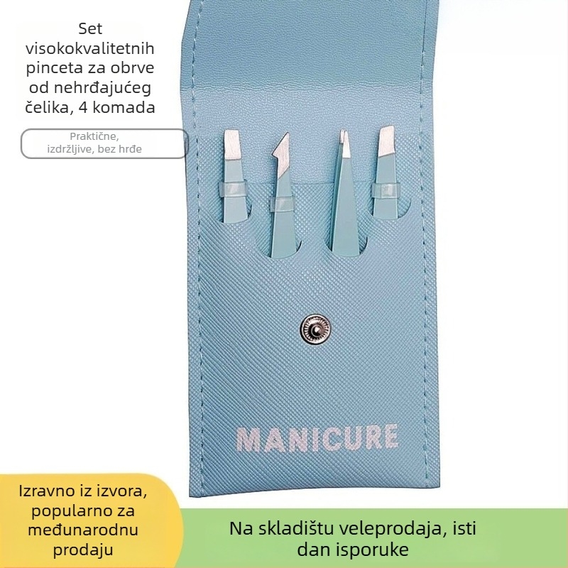 Woneng kliješte za obrve – set od 4 komada, nehrđajući čelik, šifra WN789