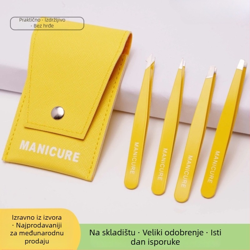Woneng kliješte za obrve – set od 4 komada, nehrđajući čelik, šifra WN789