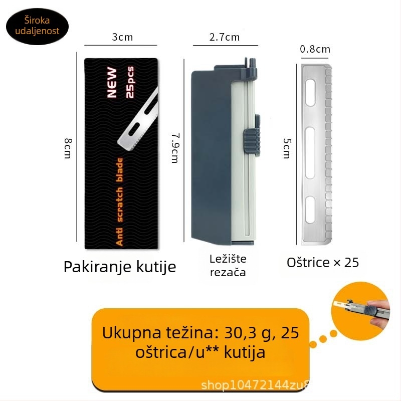 Nož za obrve s čeličnom oštricom, bez marke, za kućnu upotrebu