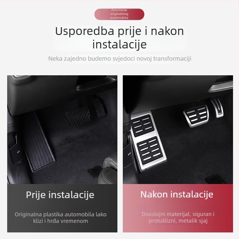 Set pedala gasa i kočnice za Porsche — aluminijska legura, prilagođena obrada, model Shenpai-WAP202333