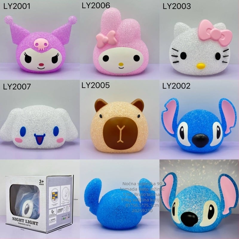 Desktop noćna lampica s 3D dizajnom lutke, baterijsko napajanje, lampica za čitanje, kreativna stolna lampa