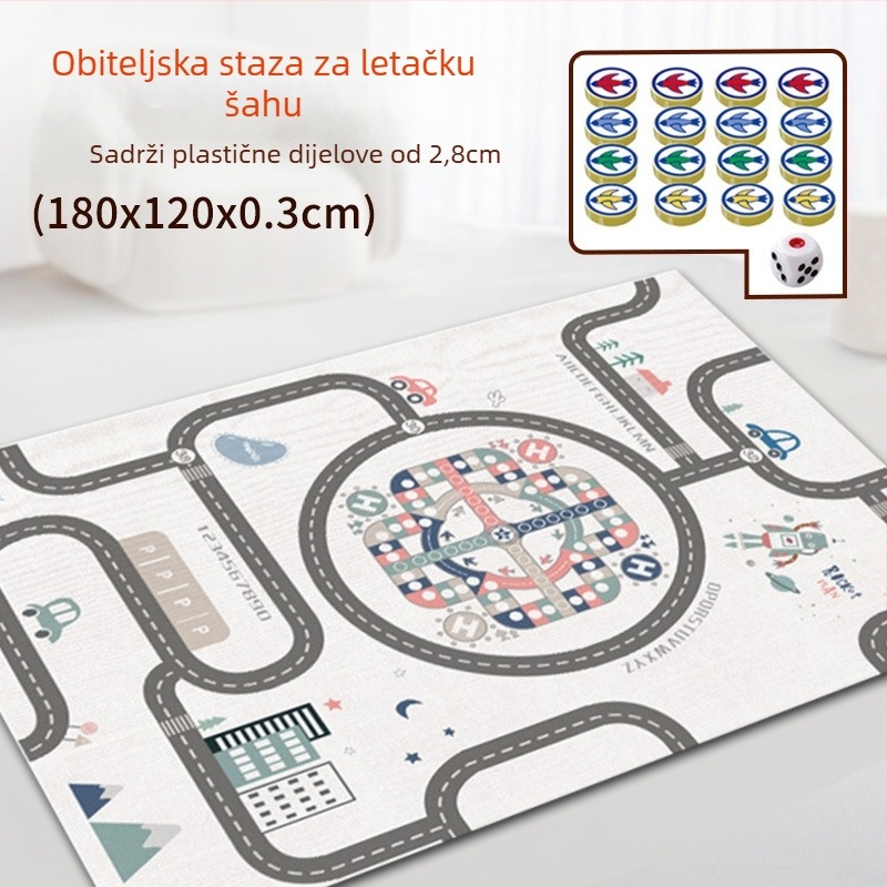 LDPE materijal šahovski stolni igra s dvostrukom pločom; potiče interakciju roditelj-dijete, koordinaciju ruka-oko i kognitivni razvoj; za uzrast 4–14 godina