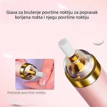 Električna brusilica za nokte za manikuru i pedikir – poliranje, eksfolijacija i uklanjanje mrtve kože; Materijal: plastika; Kategorija: alati za njegu noktiju; Marka: How Cute; Neto sadržaj: 70.5