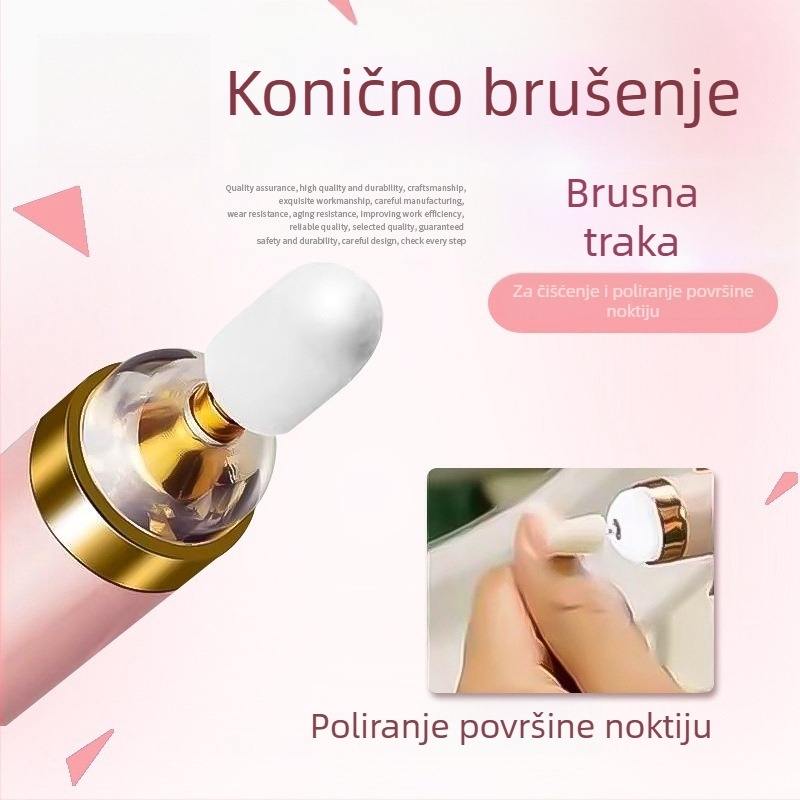 Električna brusilica za nokte za manikuru i pedikir – poliranje, eksfolijacija i uklanjanje mrtve kože; Materijal: plastika; Kategorija: alati za njegu noktiju; Marka: How Cute; Neto sadržaj: 70.5