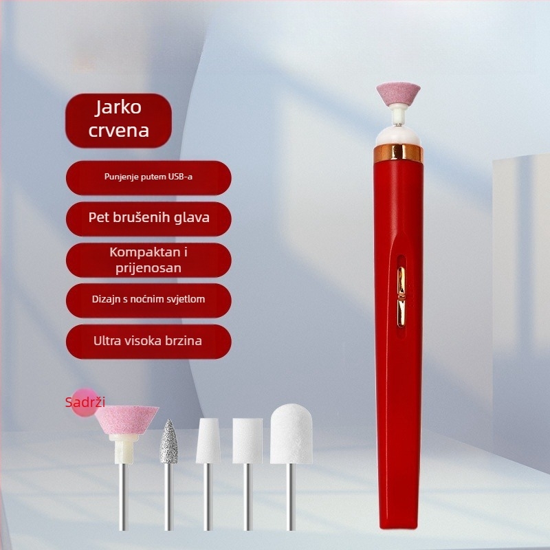 Električna brusilica za nokte za manikuru i pedikir – poliranje, eksfolijacija i uklanjanje mrtve kože; Materijal: plastika; Kategorija: alati za njegu noktiju; Marka: How Cute; Neto sadržaj: 70.5