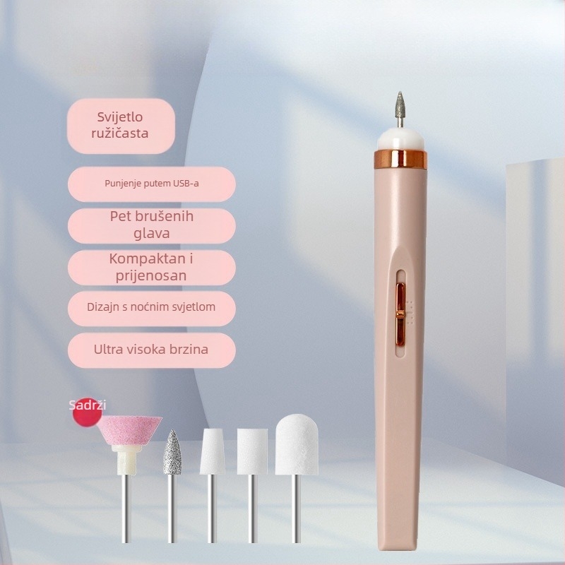 Električna brusilica za nokte za manikuru i pedikir – poliranje, eksfolijacija i uklanjanje mrtve kože; Materijal: plastika; Kategorija: alati za njegu noktiju; Marka: How Cute; Neto sadržaj: 70.5
