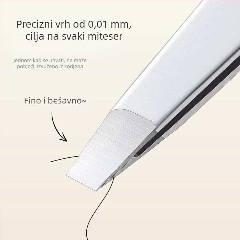 Pinceta za crne mitisere s visokom preciznošću, ultra tanke bezšivne pincete za obrvu, pinceta za akne i čišćenje