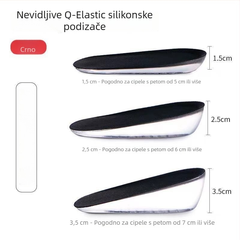 Nevidljiva podstava za povećanje visine za čizme Martin – PU srednja podstava, debeli jastučić, umjetno krzno u unutrašnjosti, unisex, za sve sezone