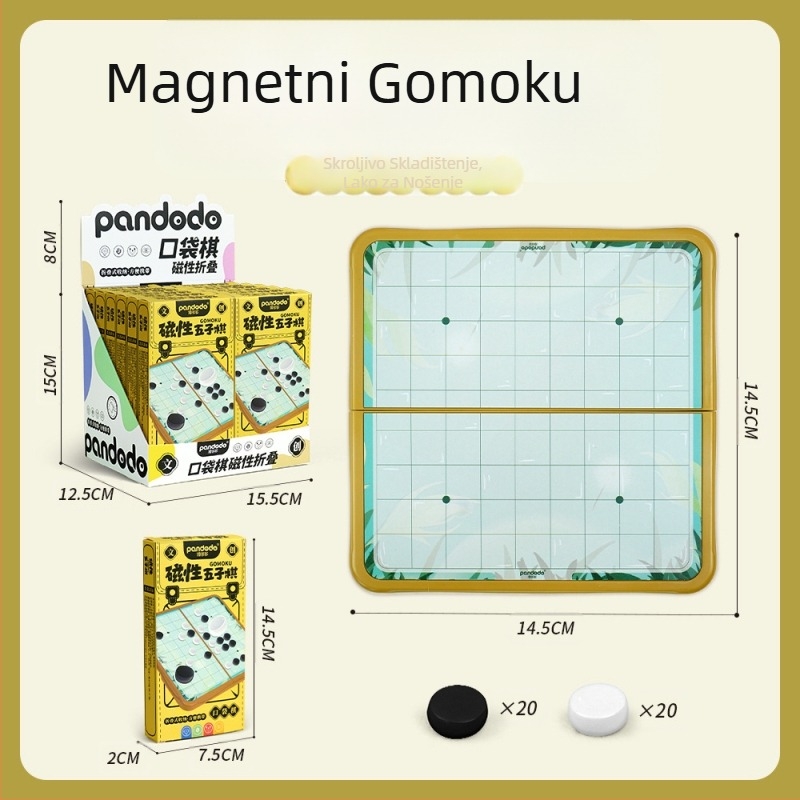 Magnetna stolna igra za djecu s više igara — dvostruki i višestruki način igranja; razvija logičko razmišljanje i koordinaciju ruka-oko; Materijal: plastika; Dobna skupina: 7–14