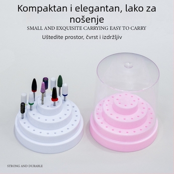 Kutija za skladištenje i izlaganje glavica za nokte za pilu, 48 rupa, stolni organizator, 0,08 kg, brend A makeup is beautiful