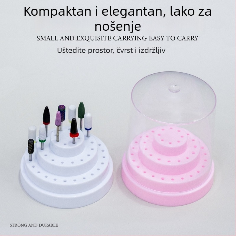 Kutija za skladištenje i izlaganje glavica za nokte za pilu, 48 rupa, stolni organizator, 0,08 kg, brend A makeup is beautiful