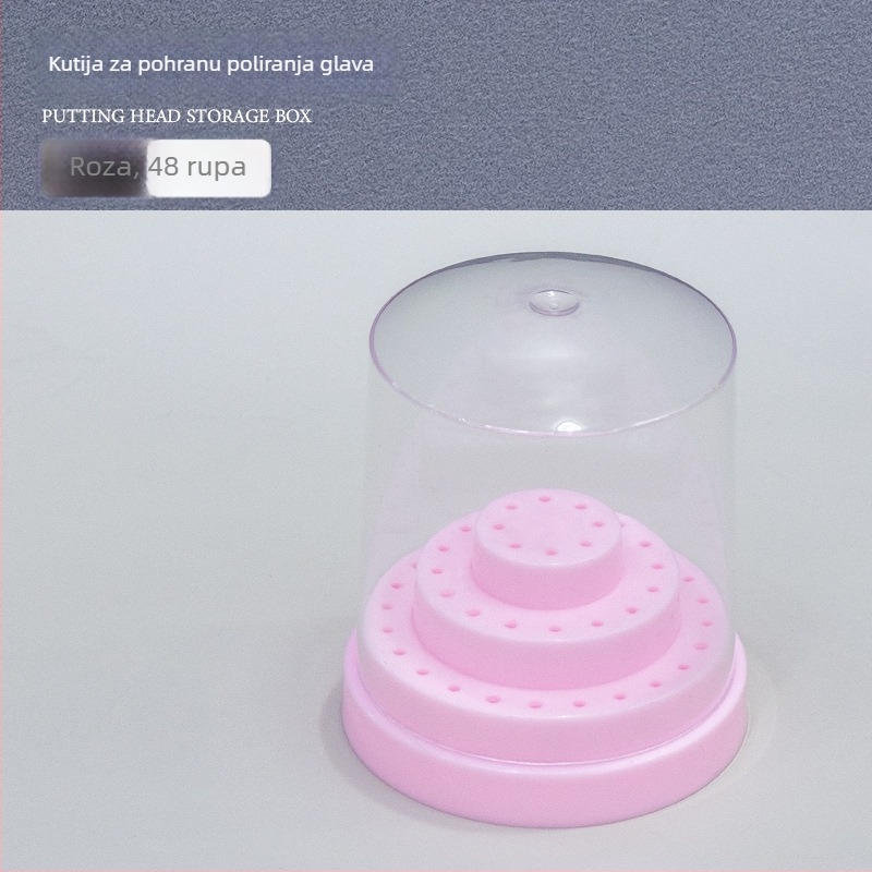 Kutija za skladištenje i izlaganje glavica za nokte za pilu, 48 rupa, stolni organizator, 0,08 kg, brend A makeup is beautiful