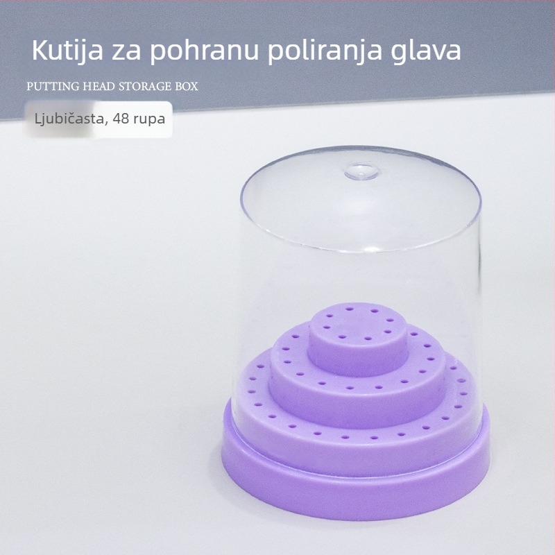 Kutija za skladištenje i izlaganje glavica za nokte za pilu, 48 rupa, stolni organizator, 0,08 kg, brend A makeup is beautiful