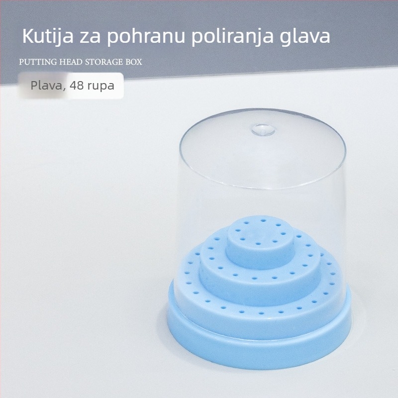 Kutija za skladištenje i izlaganje glavica za nokte za pilu, 48 rupa, stolni organizator, 0,08 kg, brend A makeup is beautiful