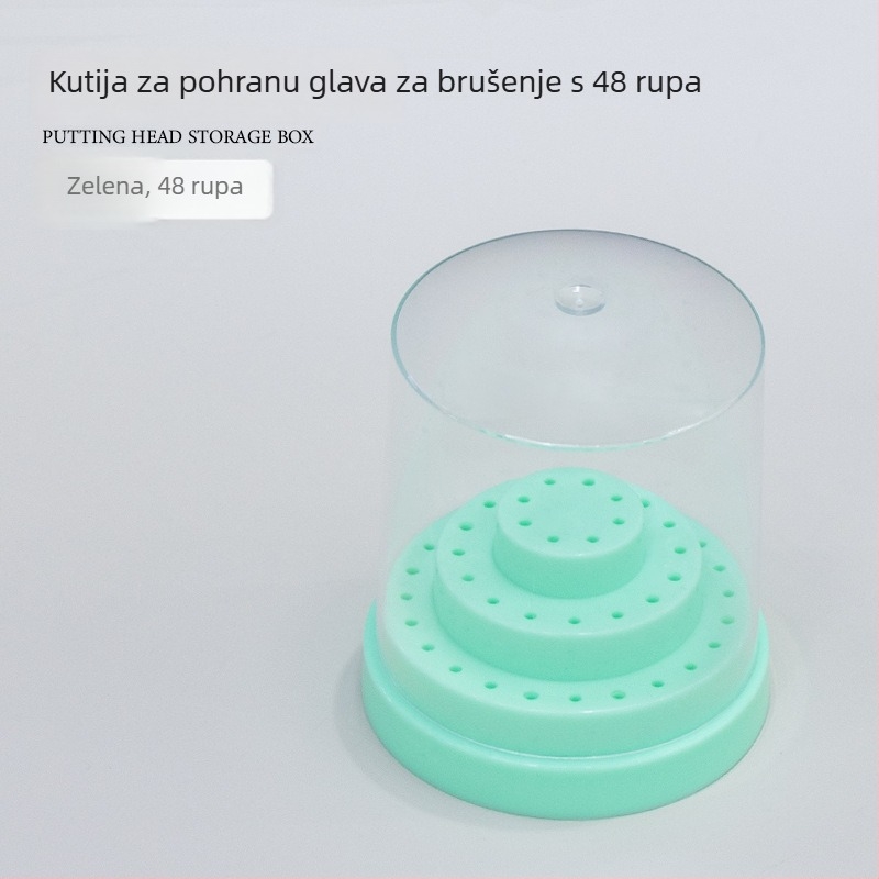 Kutija za skladištenje i izlaganje glavica za nokte za pilu, 48 rupa, stolni organizator, 0,08 kg, brend A makeup is beautiful