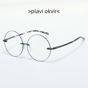 Naočale za čitanje s anti-plavim svjetlom, HD, okrugli okvir, ultra lagan tank okvir, Arale stil, za žene