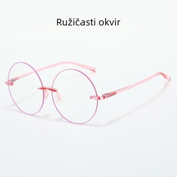 Naočale za čitanje s anti-plavim svjetlom, HD, okrugli okvir, ultra lagan tank okvir, Arale stil, za žene