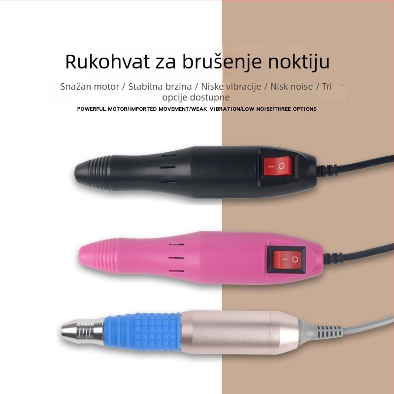 Alat za brušenje i poliranje noktiju s zamjenjivom drškom | Materijal: ABD + aluminijska legura | Marka: HOGFN