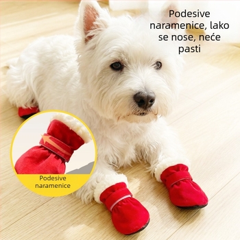 Cipele za pse s mekanom sole, protiv klizanja, za male pasmine poput bišona frizé, zimska toplina, otporne na prljavštinu