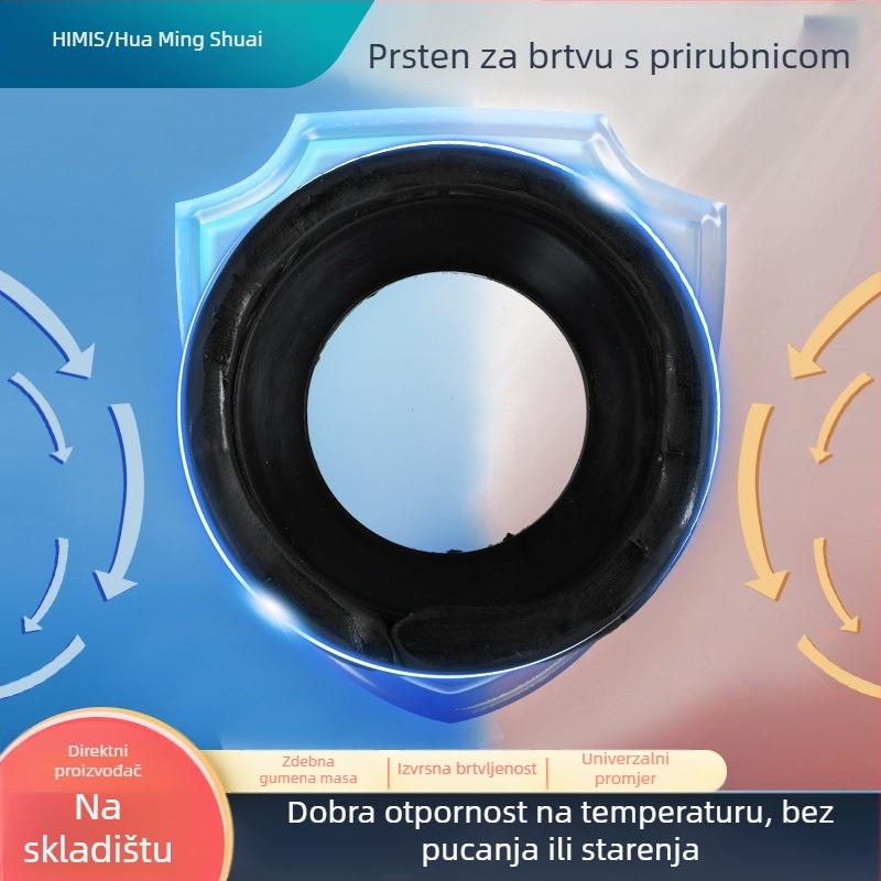 Zaptivač zglobnog flanša za WC — O-prsten, gumeni prsten, za instalaciju WC-a