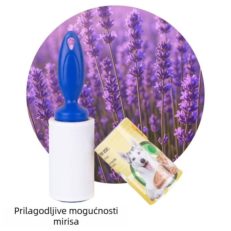 Aromatski ljepljivi valjak za odjeću s zamjenjivim papirima, plastični