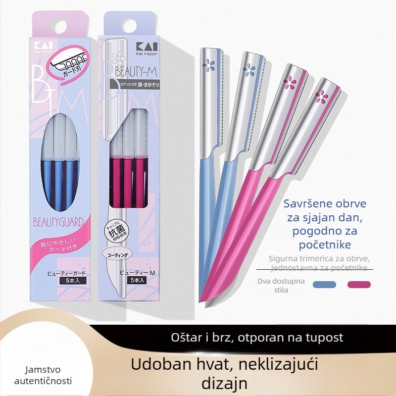 Set za obrve s nožem tipa protiv ogrebotina – za obrve i tjelesne dlačice – unisex
