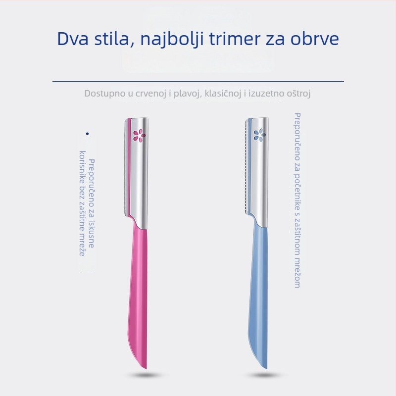 Set za obrve s nožem tipa protiv ogrebotina – za obrve i tjelesne dlačice – unisex