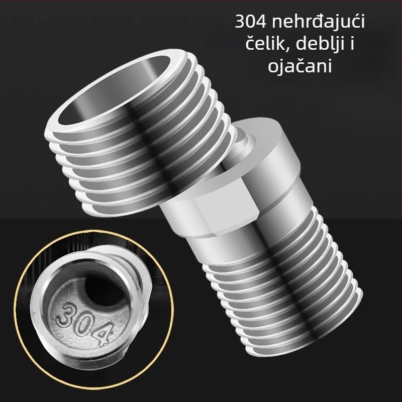 Jiangwei Bakreni Dodatci za Slavine – Podesivi zakrivljeni kut produživač za tuš, Univerzalni spoj cijevi Topla/Hladna voda, Ručna izrada, Moderan minimalistički stil